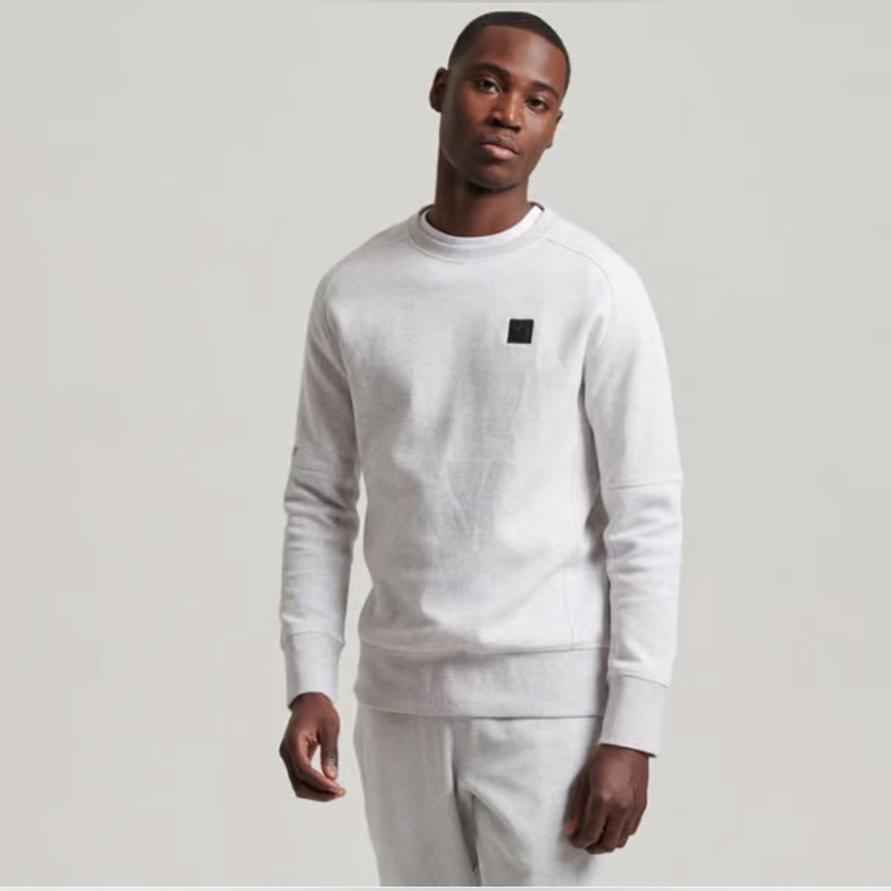 Superdry Code Tech Crew Sweatshirt Light Grey Sz L - image 1
